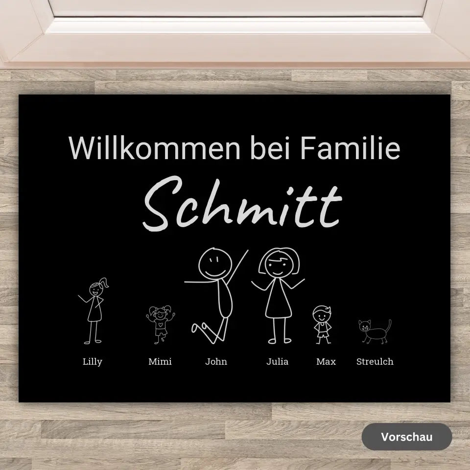 Personalisierte Fußmatte: Scrabble, Kreuzwort Familie - Individuelle Fußmatte | Personalize Palace