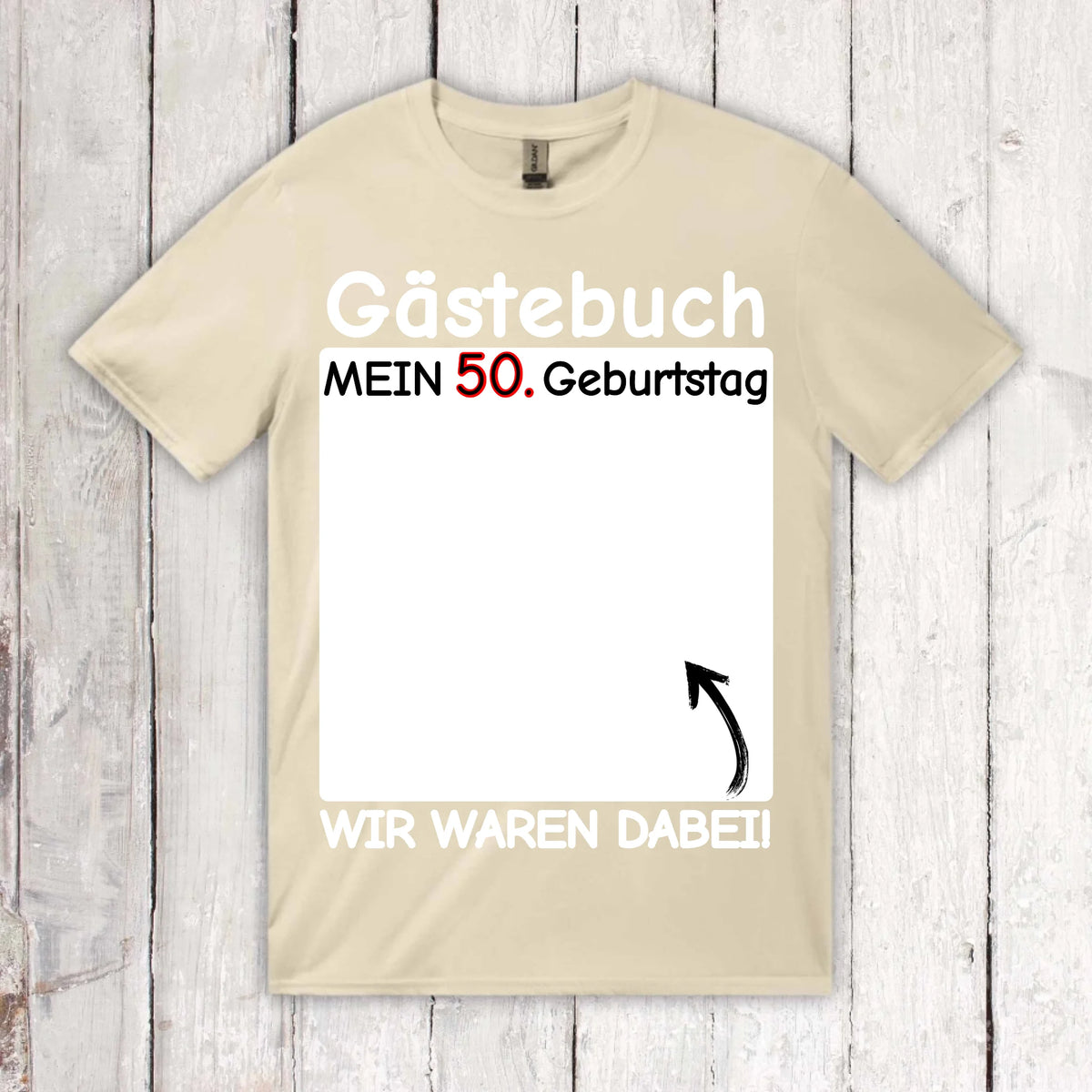 Personalisiertes T-Shirt: Gästebuch T-Shirt "Wir waren dabei" - individuelles T-Shirt | Personalize Palace