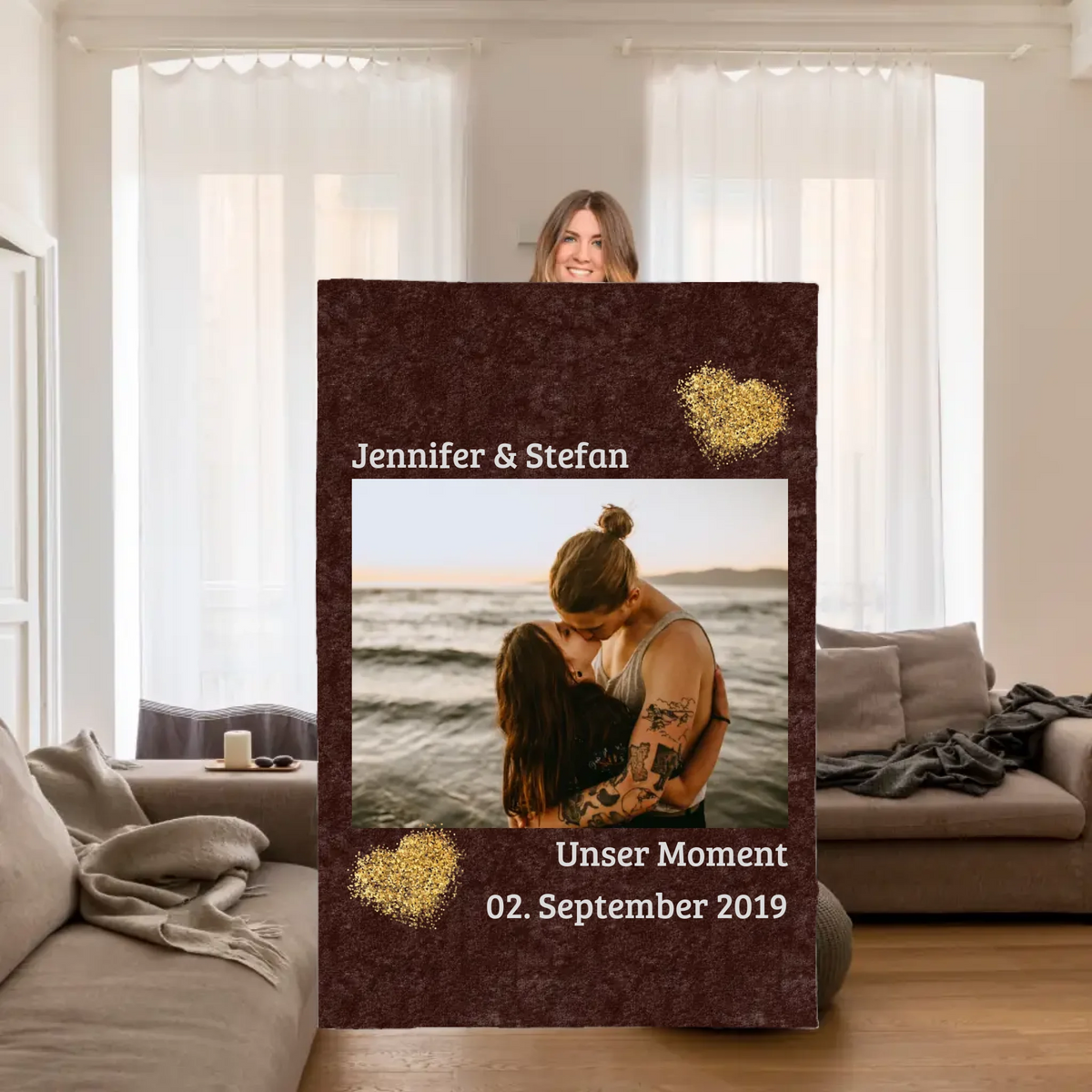 Personalisierte Decke: Mama, Oma, Opa, Papa - individuelle Decke | Personalize Palace