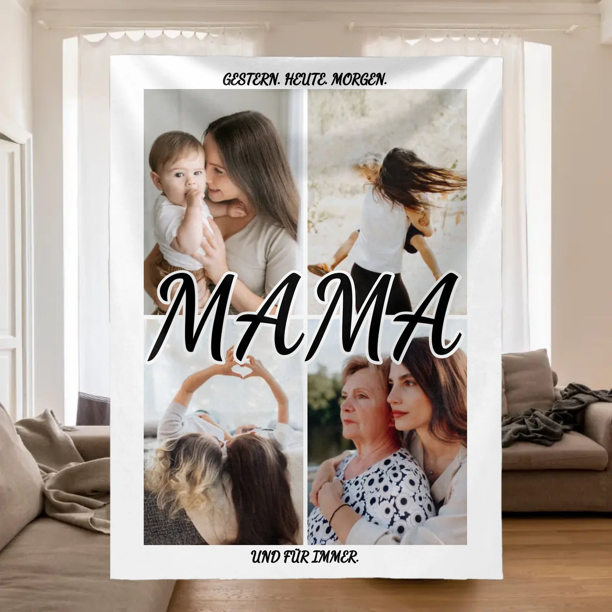 Personalisierte Decke: Mama, Oma, Opa, Papa - individuelle Decke | Personalize Palace