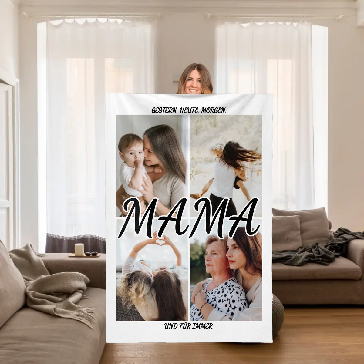 Personalisierte Decke: Mama, Oma, Opa, Papa - individuelle Decke | Personalize Palace