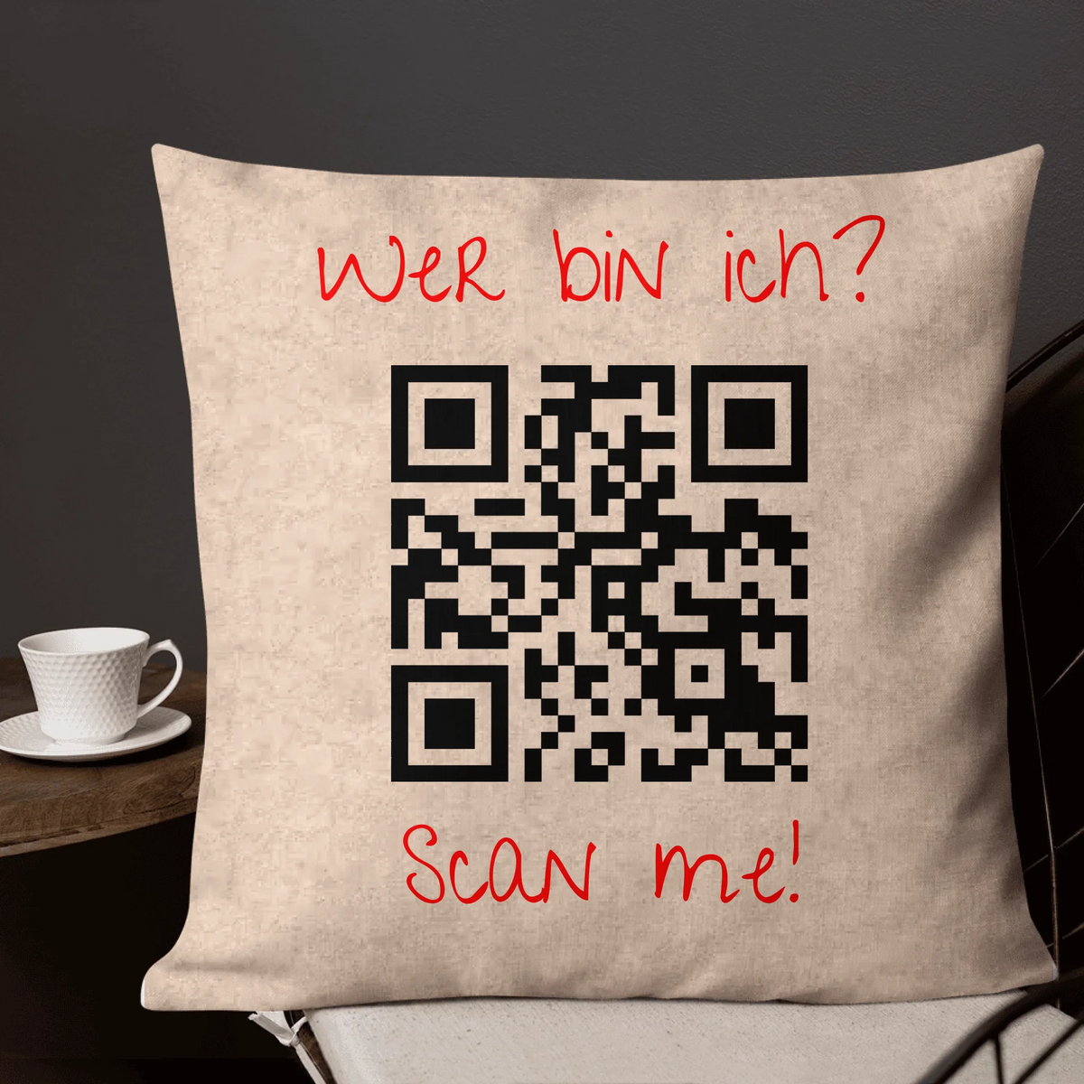 Personalisiertes Kissen: QR Code - individuelles Kissen | Personalize Palace