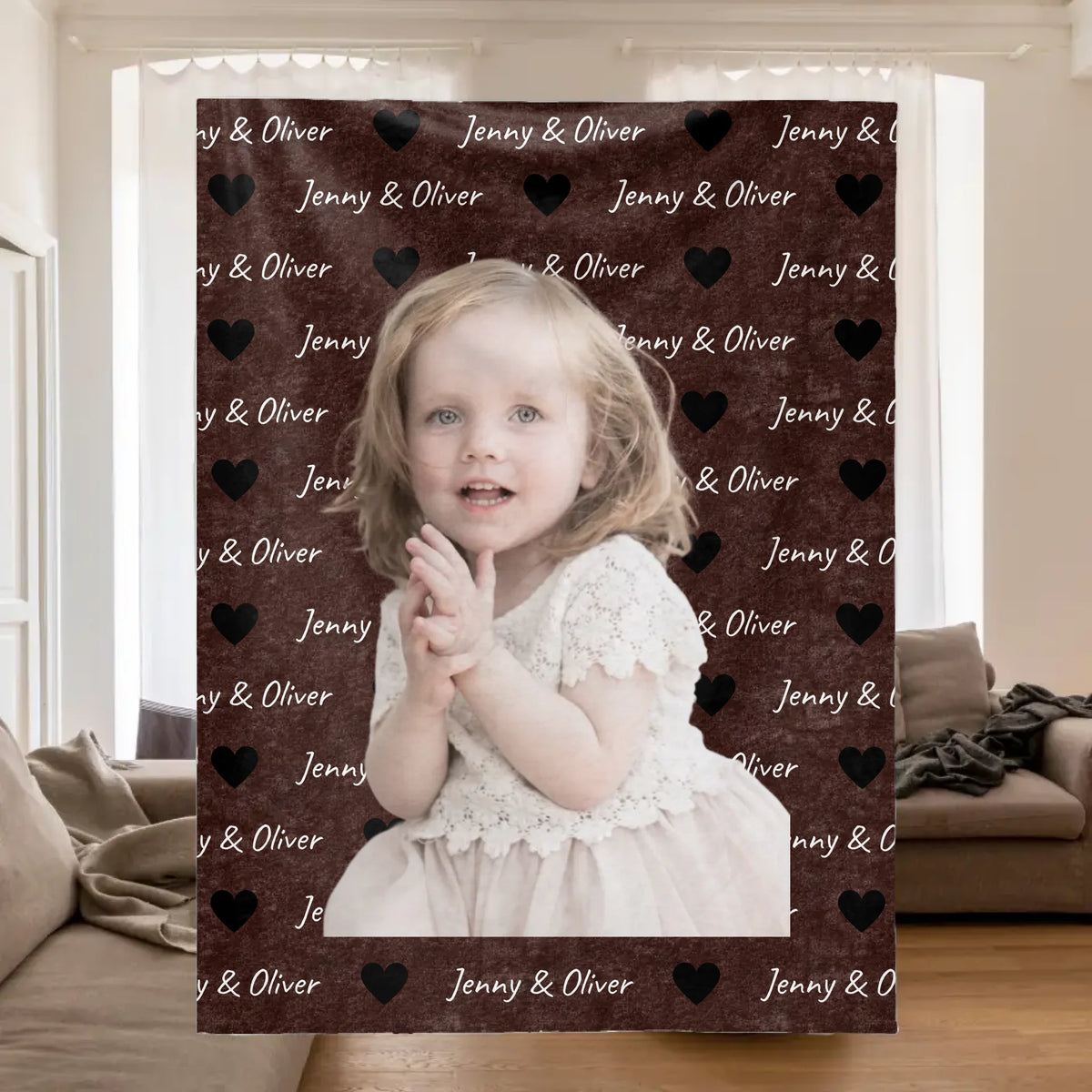 Personalisierte Decke: Foto Lieblingsdecke für Kinder, Eltern und Ureltern - personalisierbare Decke | Personalize Palace