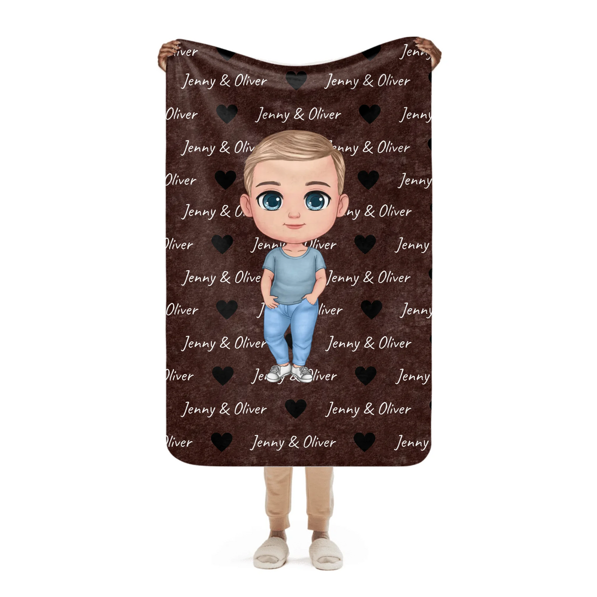 Personalisierte Decke: persönliche Lieblingsdecke für Kinder, Eltern und Ureltern - personalisierbare Decke | Personalize Palace