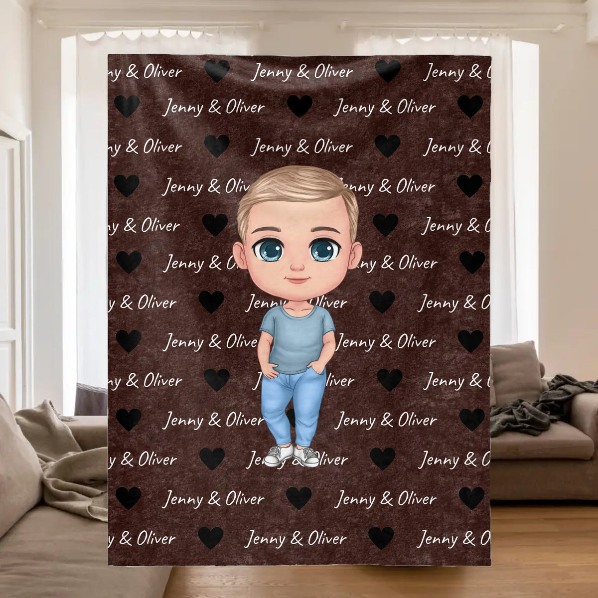 Personalisierte Decke: persönliche Lieblingsdecke für Kinder, Eltern und Ureltern - personalisierbare Decke | Personalize Palace