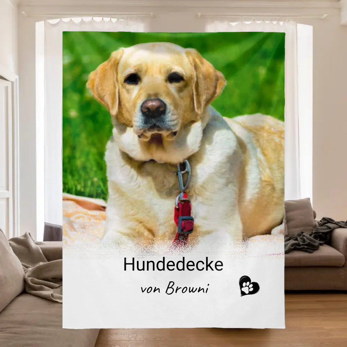Personalisierte Decke: Hundedecke mit Foto und Text - individuelle Decke | Personalize Palace