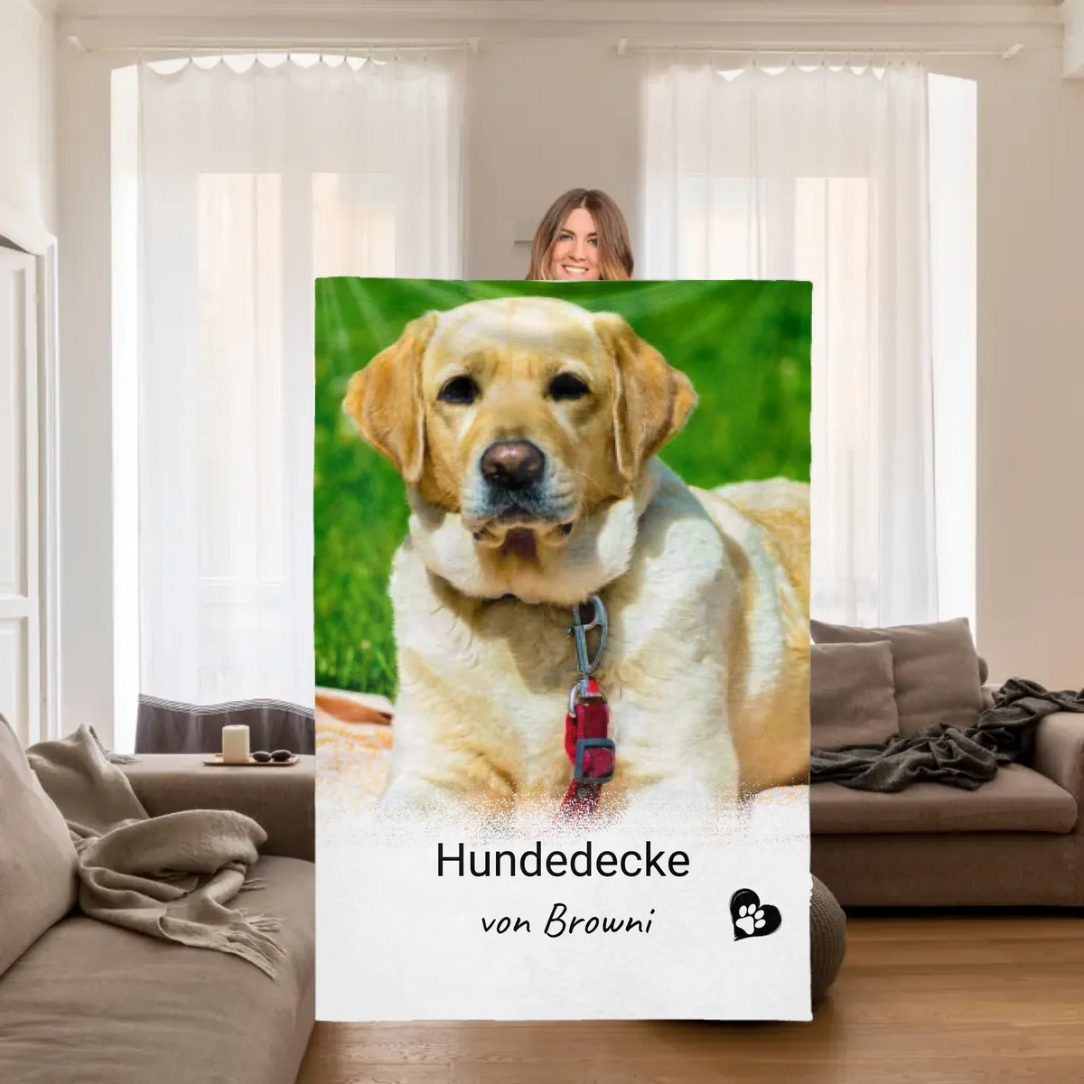 Personalisierte Decke: Hundedecke mit Foto und Text - individuelle Decke | Personalize Palace