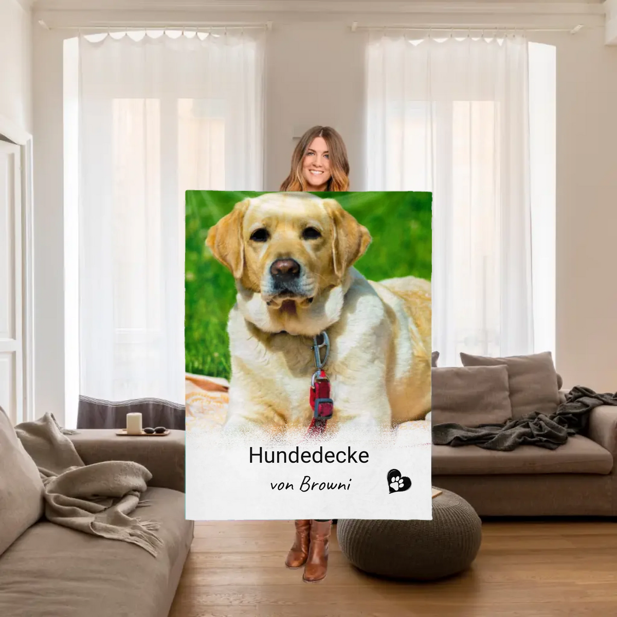 Personalisierte Decke: Hundedecke mit Foto und Text - individuelle Decke | Personalize Palace