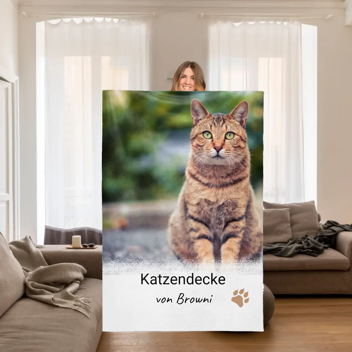 Hundedecke mit Foto und Text - individuelle Decke