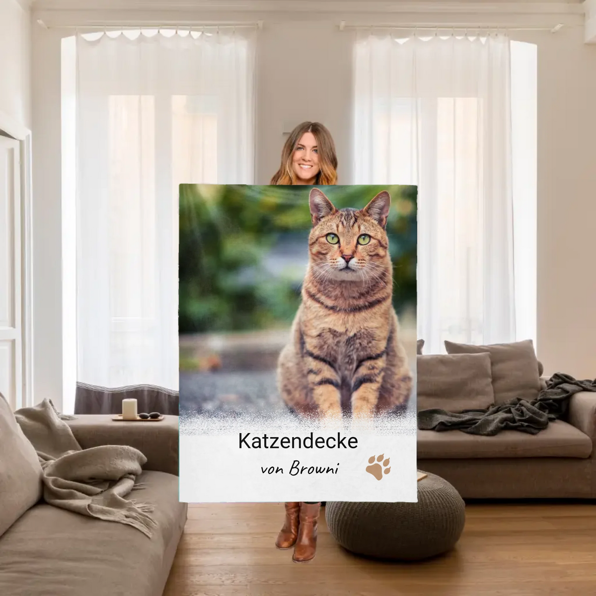 Hundedecke mit Foto und Text - individuelle Decke