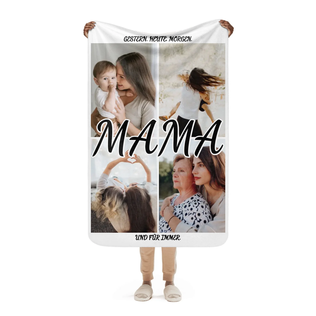 Personalisierte Decke: Mama, Oma, Opa, Papa - individuelle Decke | Personalize Palace