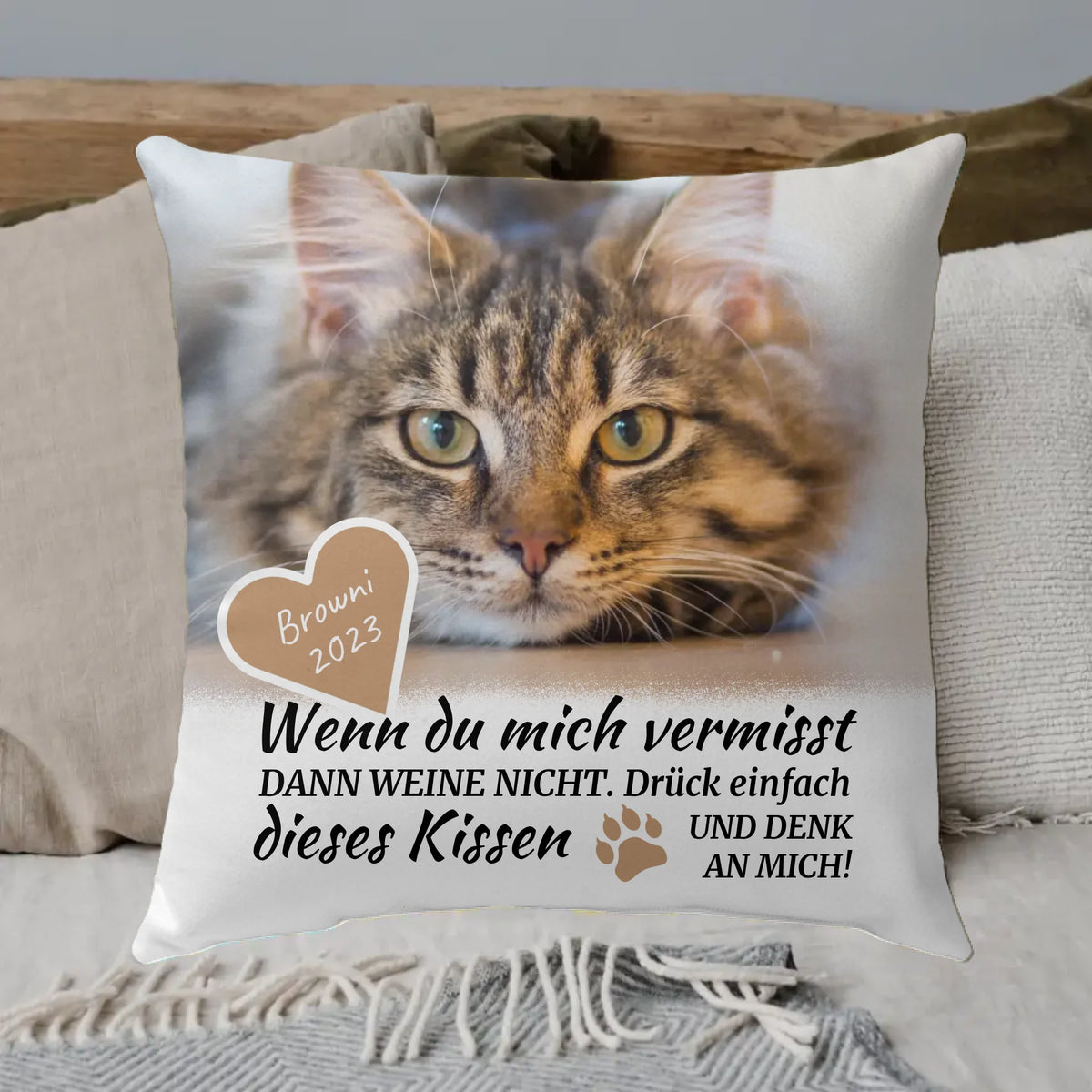 Katzendecke | Wenn du mich vermisst - Individuelle Fotodecke