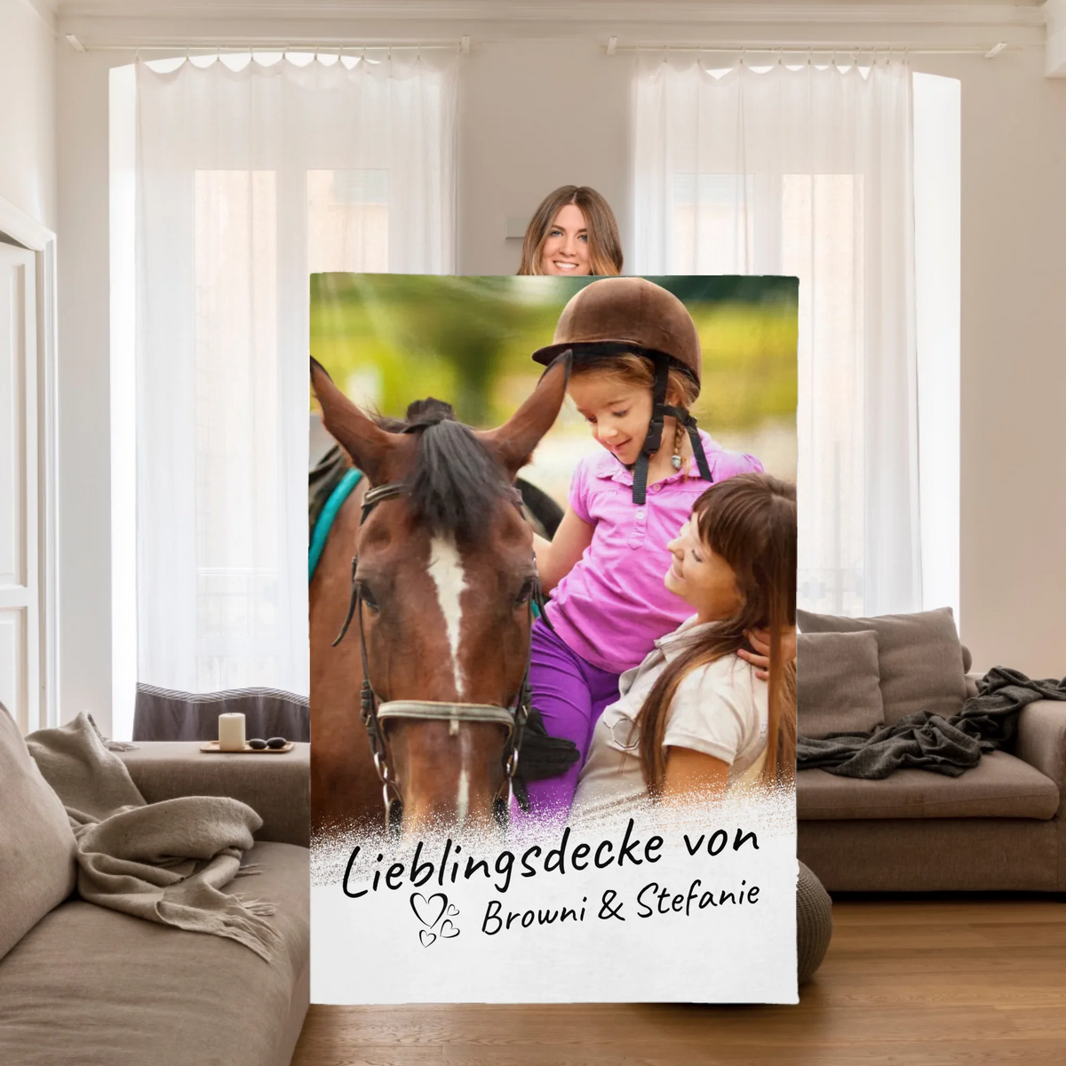 Personalisierte Decke: Katzendecke mit Foto und Text - individuelle Kuscheldecke | Personalize Palace