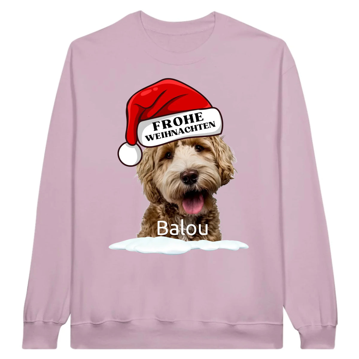 Personalisiertes T-Shirt: Weihnachtsmütze mit deinem Bild und Text - individuelles T-Shirt | Personalize Palace