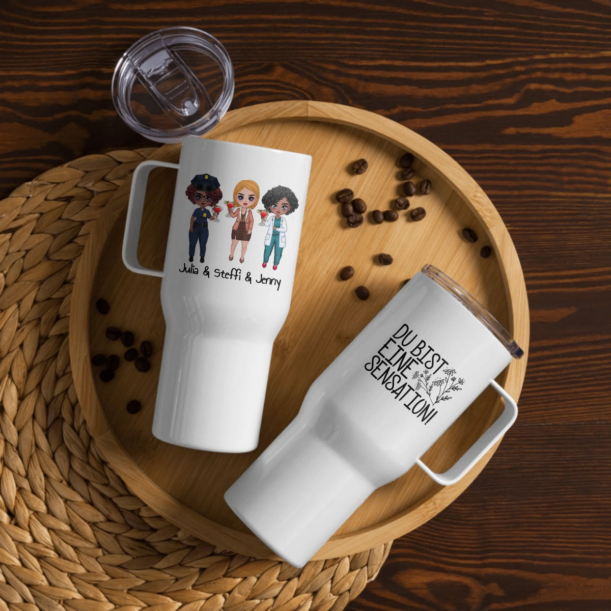 Besties, Schwester, Freundinnen - individueller Thermobecher
