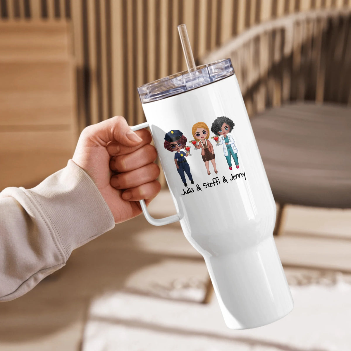 Besties, Schwester, Freundinnen - individueller Thermobecher