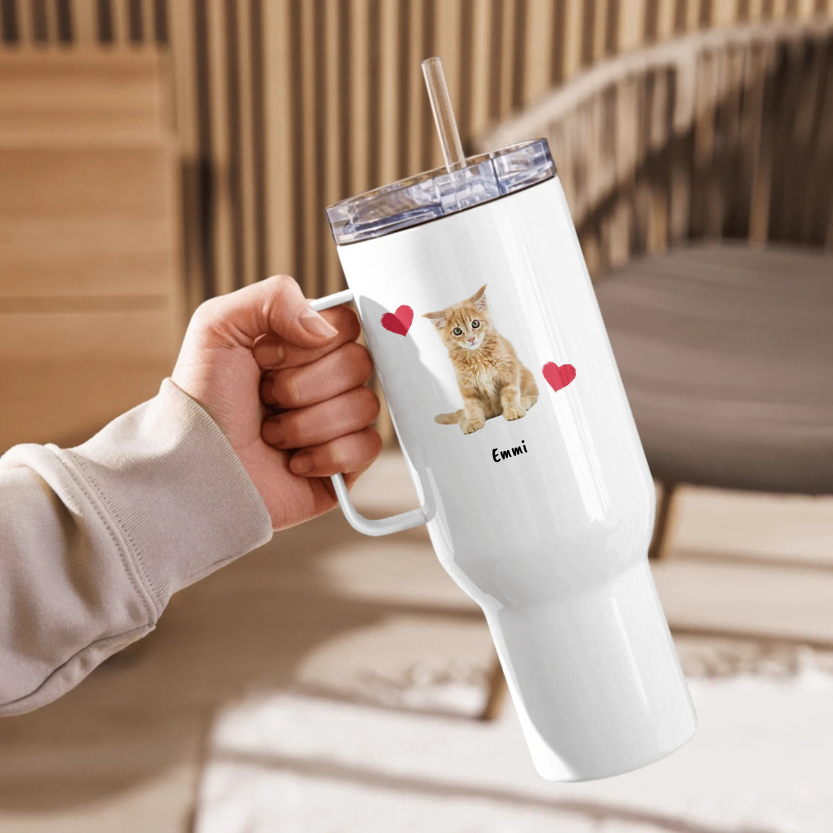 Dearest dog mom or dog dad - personalized thermal mug