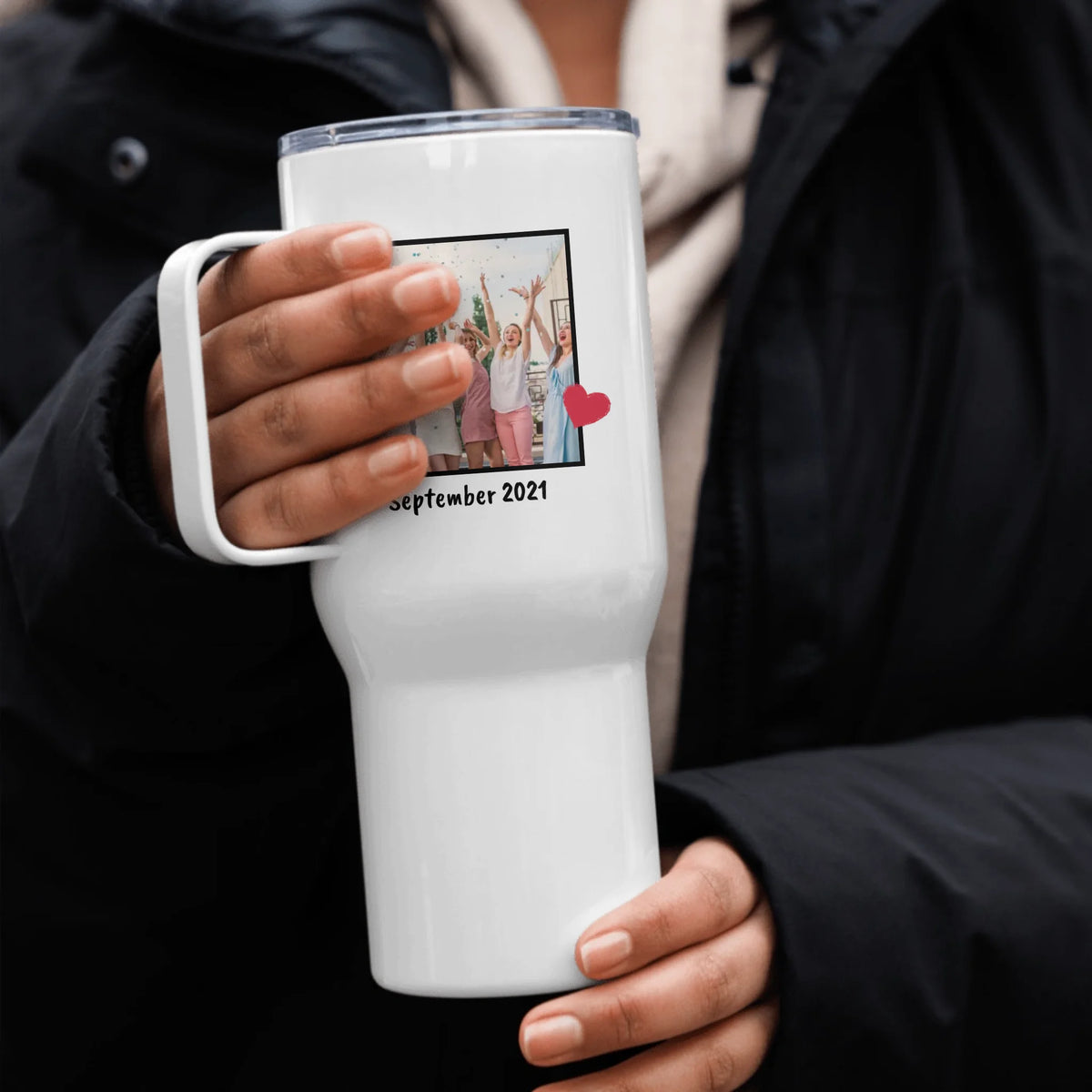 Bis zu 3 Fotos und Text - individueller Quencher | Thermobecher
