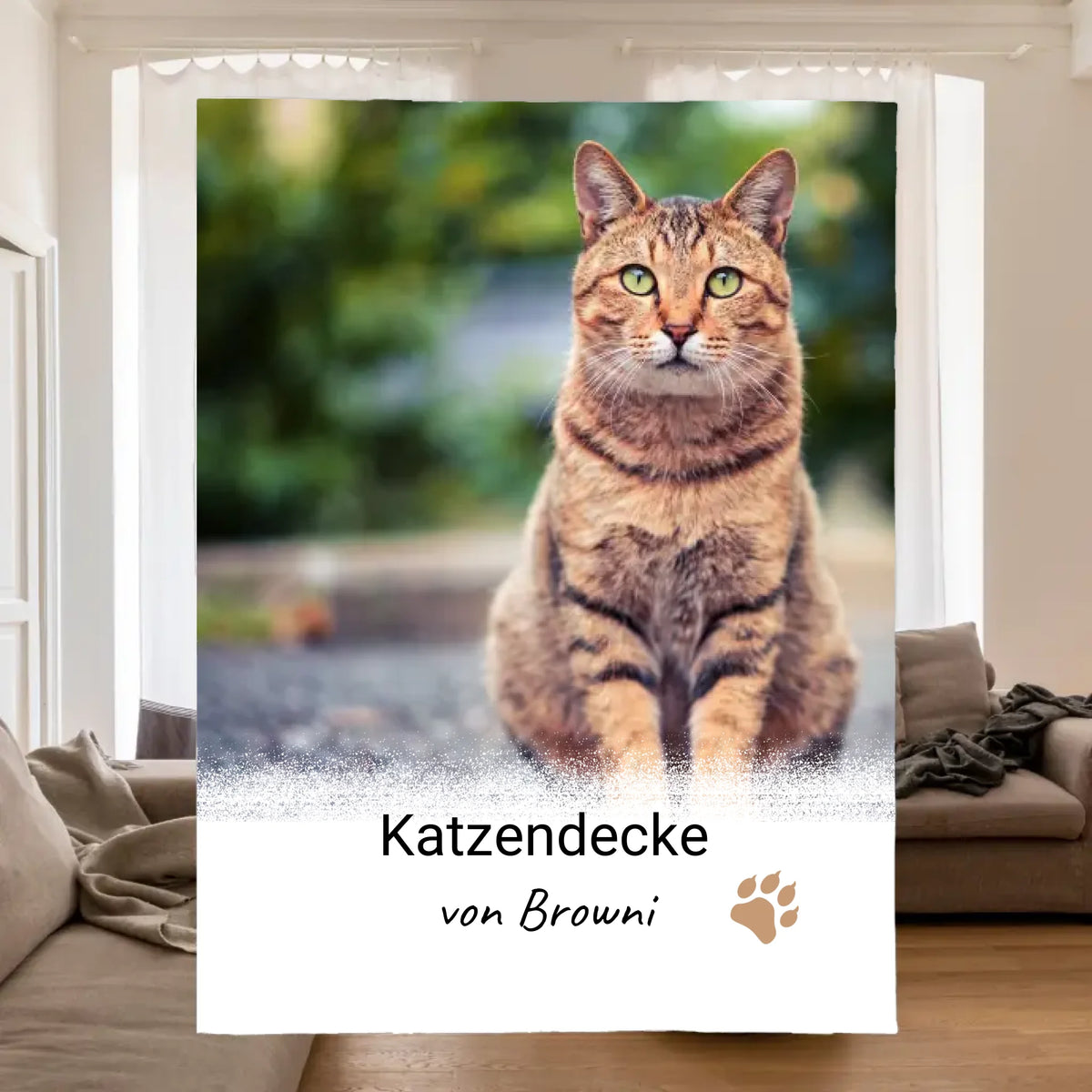 Personalisierte Decke: Katzendecke mit Foto und Text - individuelle Kuscheldecke | Personalize Palace