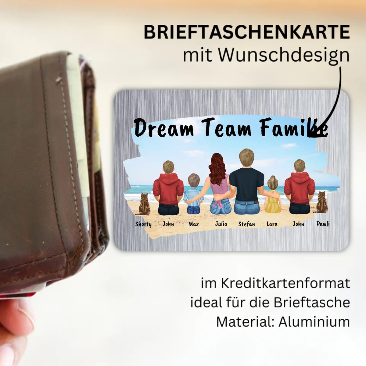 Personalisierte Brieftaschenkarte: Scrabble mit Bild und Text - individuelle Brieftaschenkarte | Personalize Palace