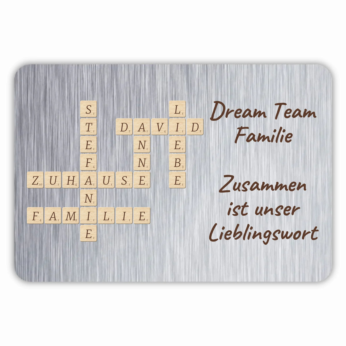 Personalisierte Brieftaschenkarte: Scrabble mit Bild und Text - individuelle Brieftaschenkarte | Personalize Palace