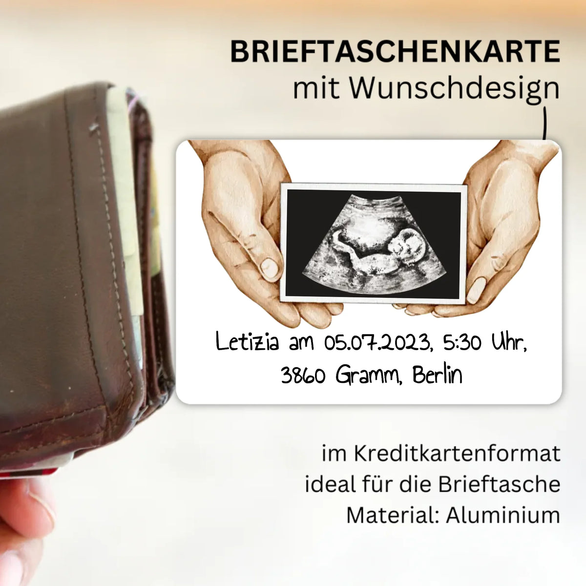 Personalisierte Brieftaschenkarte: Mama Card zum Muttertag - individuelle Brieftaschenkarte | Personalize Palace