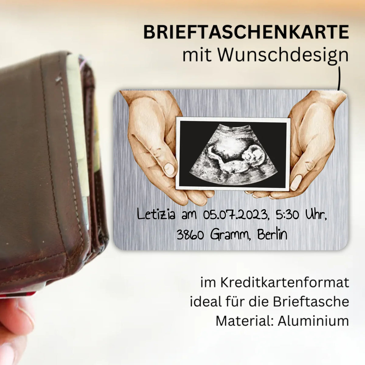 Personalisierte Brieftaschenkarte: Mama Card zum Muttertag - individuelle Brieftaschenkarte | Personalize Palace