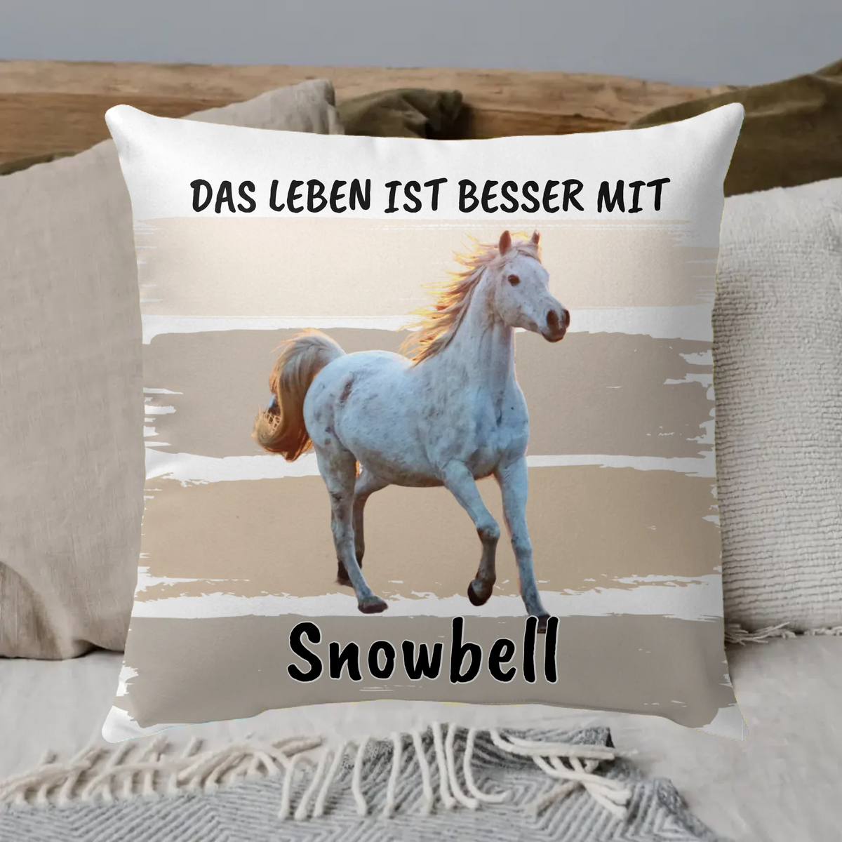 Personalisiertes Kissen: Wenn Du mich vermisst - individuelles Pferde-Fotokissen | Personalize Palace