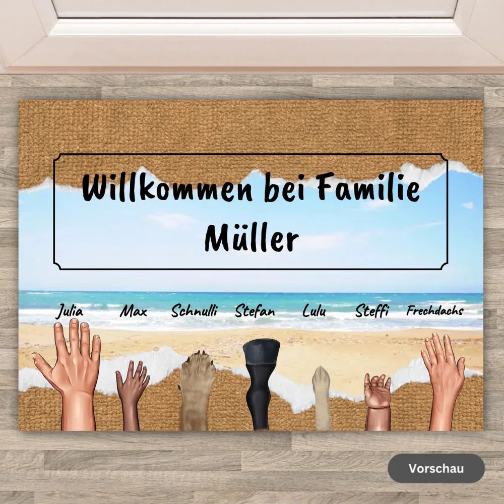 Personalisierte Fußmatte: Hände, Pfoten, Krallen, Hufen - Individuelle Fußmatte | Personalize Palace