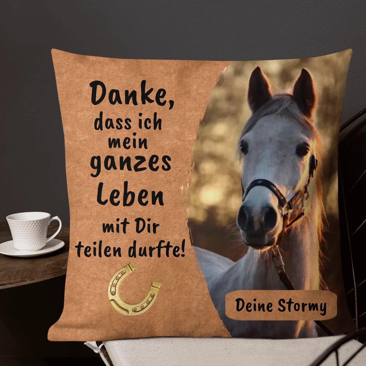 Personalisiertes Kissen: Danke an dein Pferd - Individuelles Kissen | Personalize Palace