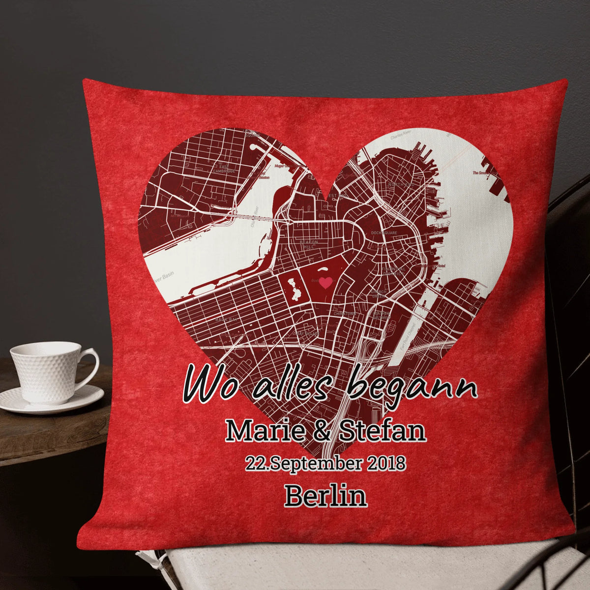 Personalisiertes Kissen: Wo alles begann - Individuelles Kissen | Personalize Palace