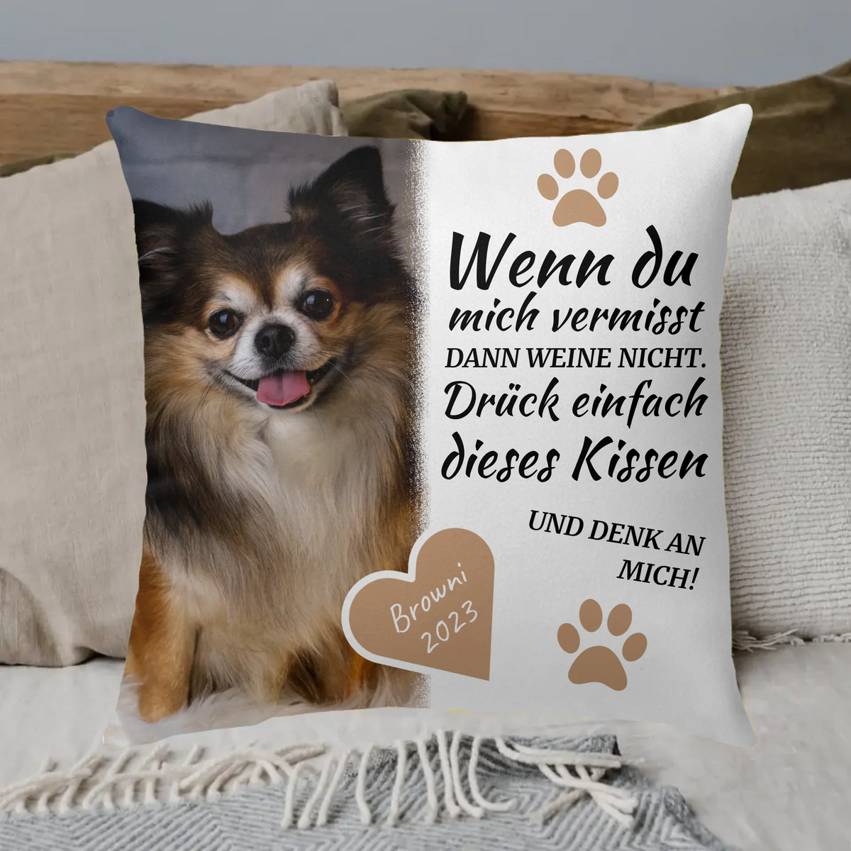 Personalisiertes Kissen: Wenn du mich vermisst - Individuelles Kissen | Personalize Palace