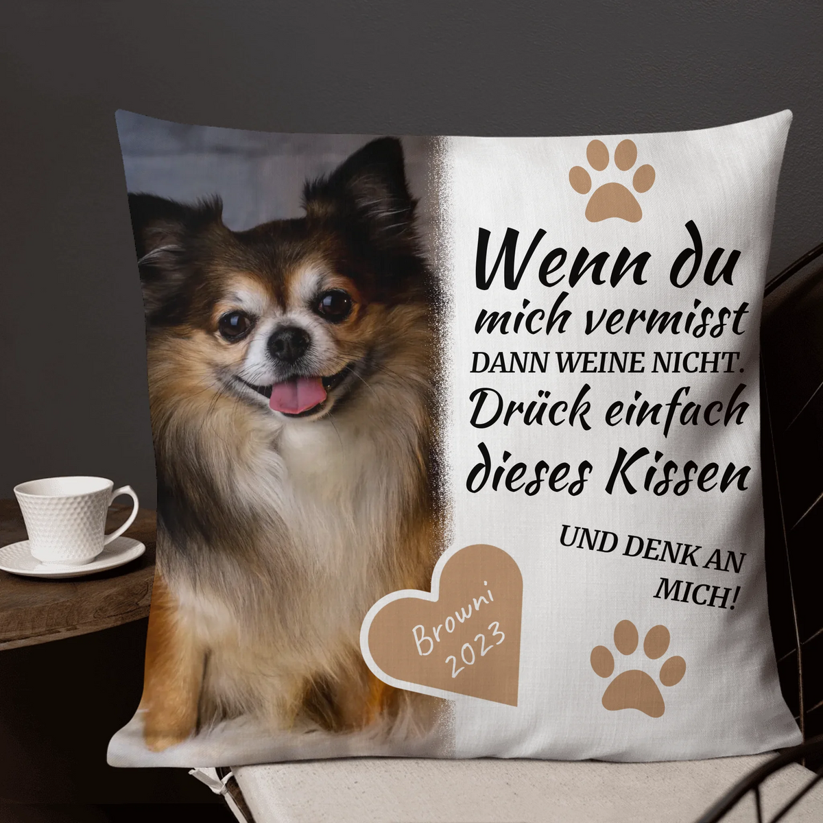 Personalisiertes Kissen: Wenn du mich vermisst - Individuelles Kissen | Personalize Palace