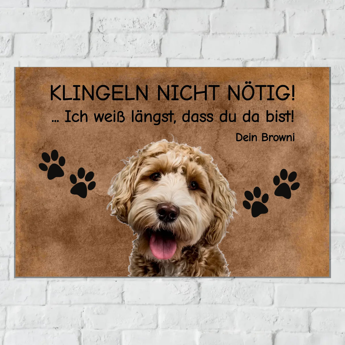 Personalisiertes Schild: Klingel nicht nötig - Individuelles Tür-Schild | Personalize Palace