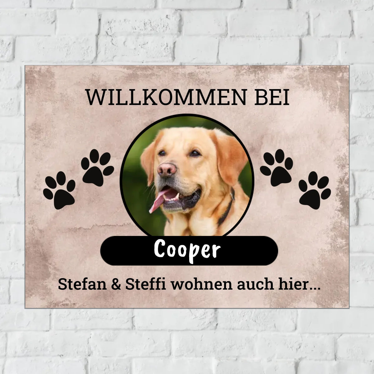 Personalisiertes Schild: Spähende Haustiere - Individuelles Türschild | Personalize Palace