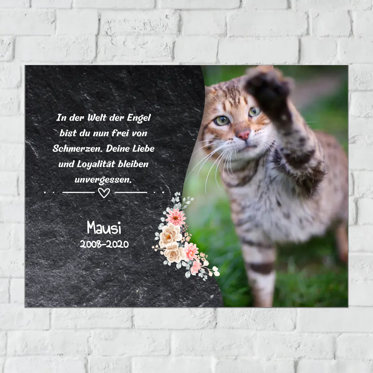Personalisiertes Schild: Katzen Gedenktafel - Individuelles Metallschild | Personalize Palace