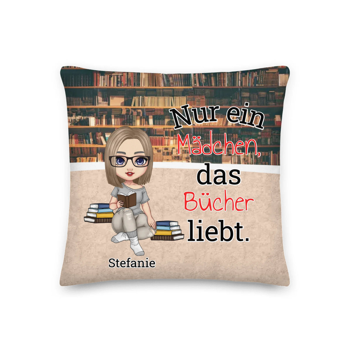 Personalisierte Decke: Leseratte, nur ein Mädchen mit einem Buch - individuelle Decke | Personalize Palace