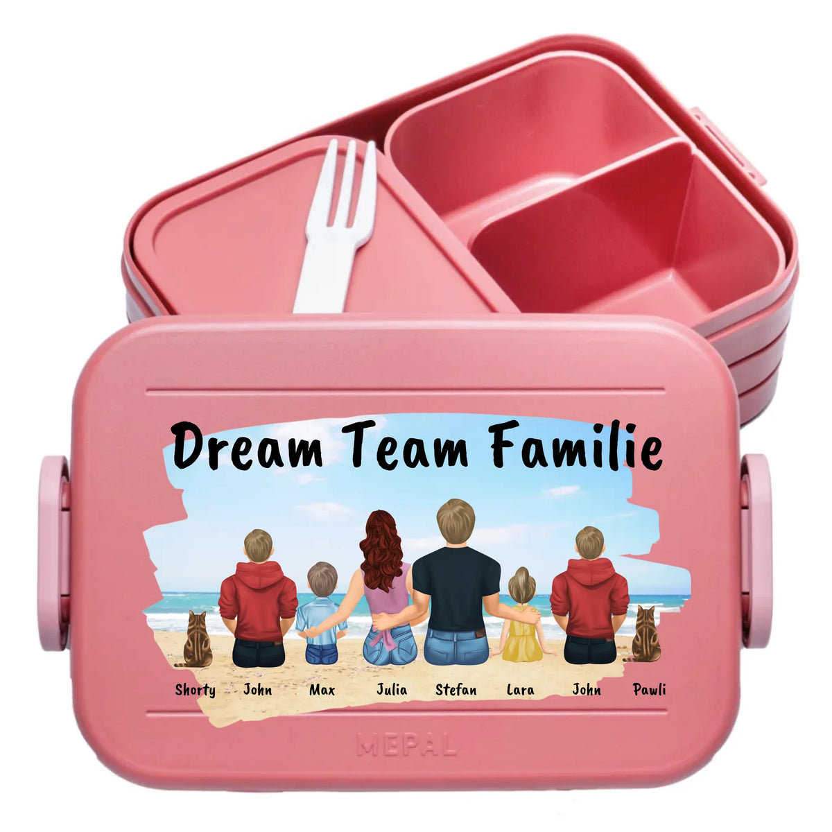 Familien Brotbox für die Schule, Pause, Arbeit - individuelle Brotdose | Personalize Palace