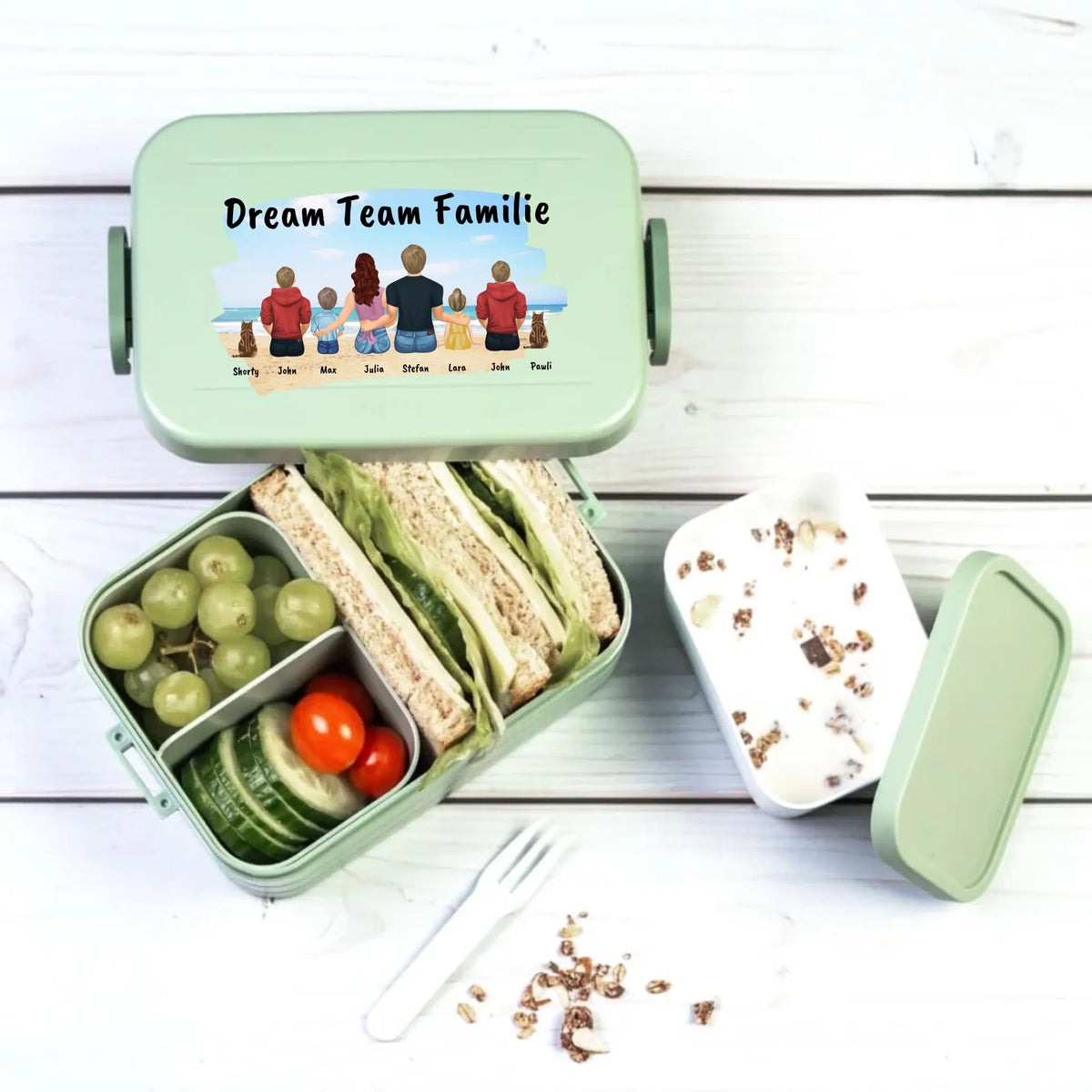 Familien Brotbox für die Schule, Pause, Arbeit - individuelle Brotdose | Personalize Palace