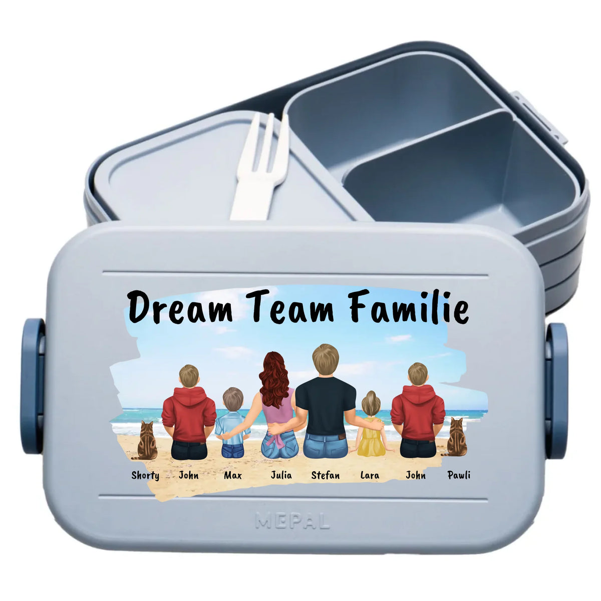 Familien Brotbox für die Schule, Pause, Arbeit - individuelle Brotdose | Personalize Palace