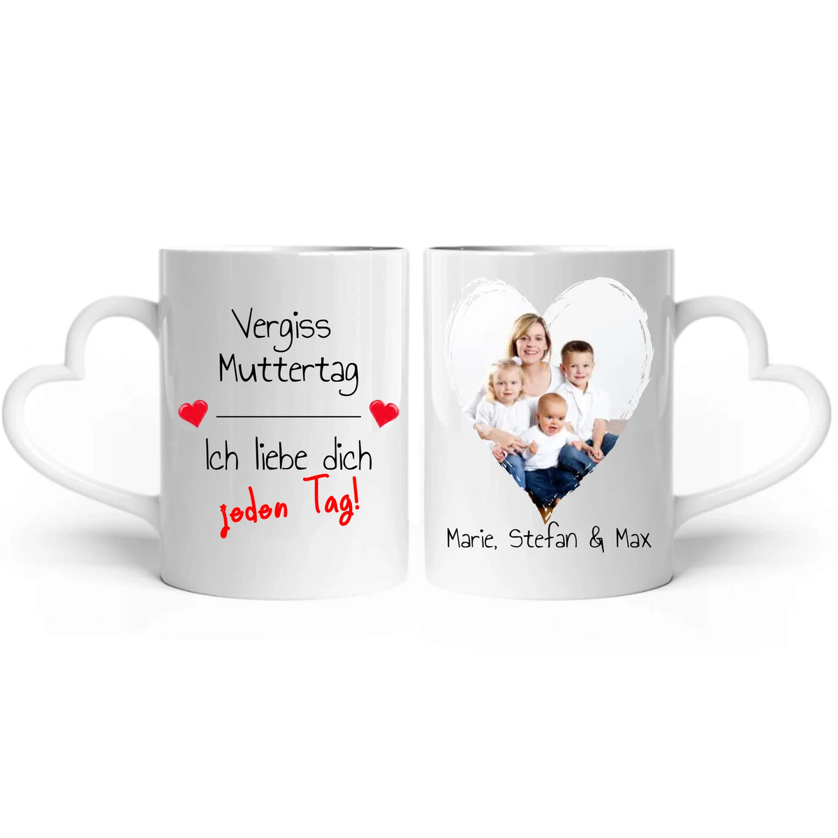 Personalisierte Tasse: Wir lieben Dich jeden Tag | Muttertag - individuelle Tasse für Mama | Personalize Palace