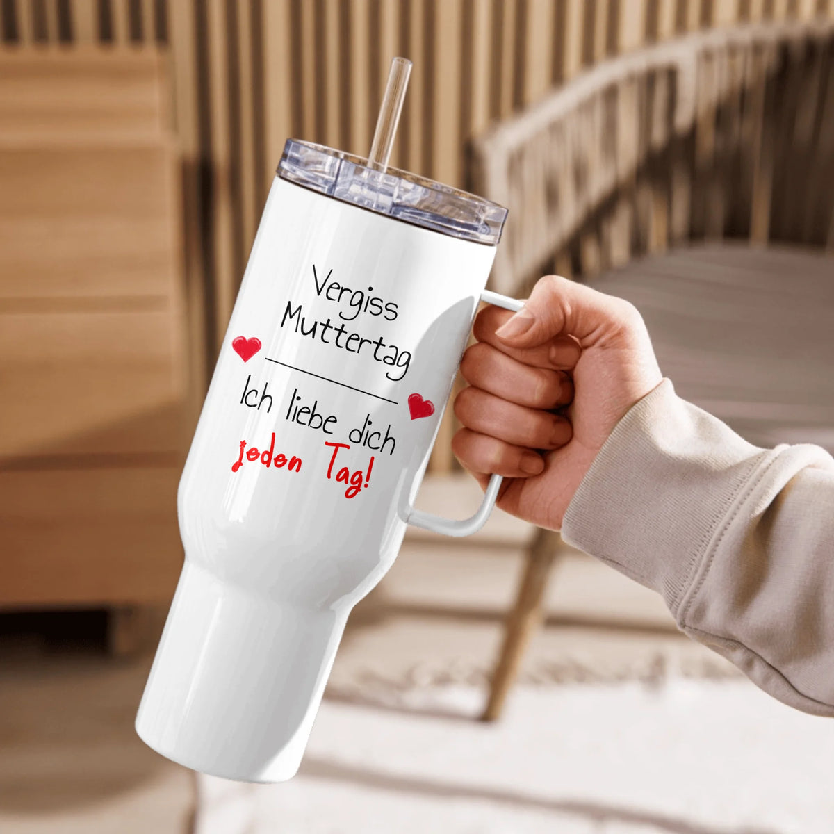 Personalisierte Tasse: Wir lieben Dich jeden Tag | Muttertag - individuelle Tasse für Mama | Personalize Palace