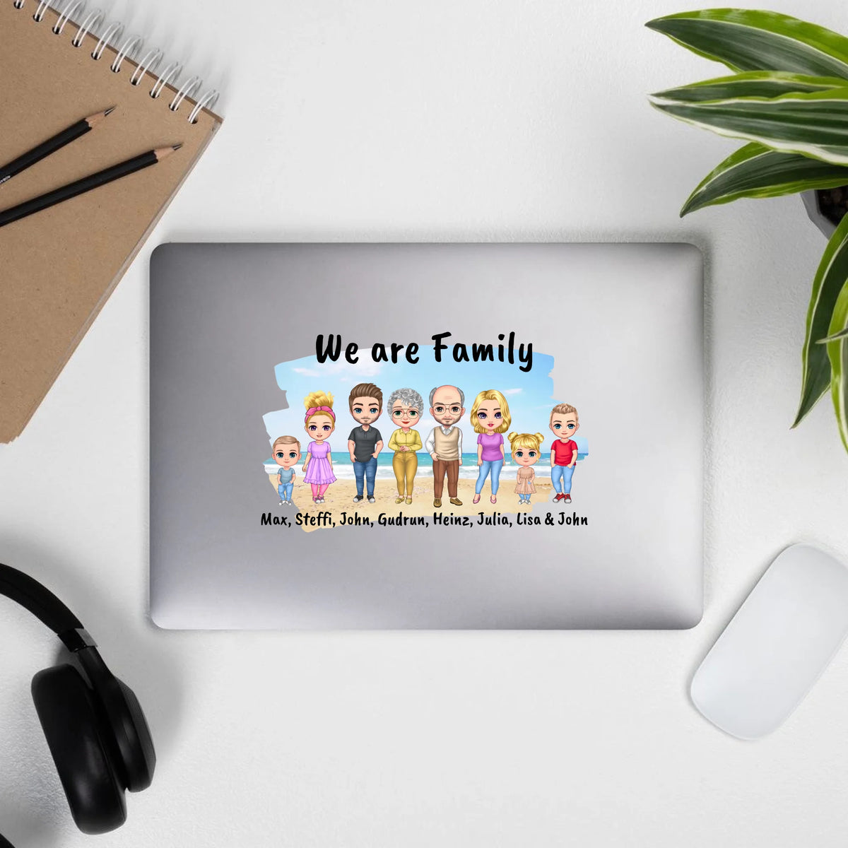 Camping Familie Aufkleber - individueller Sticker oder Autoaufkleber | Personalize Palace