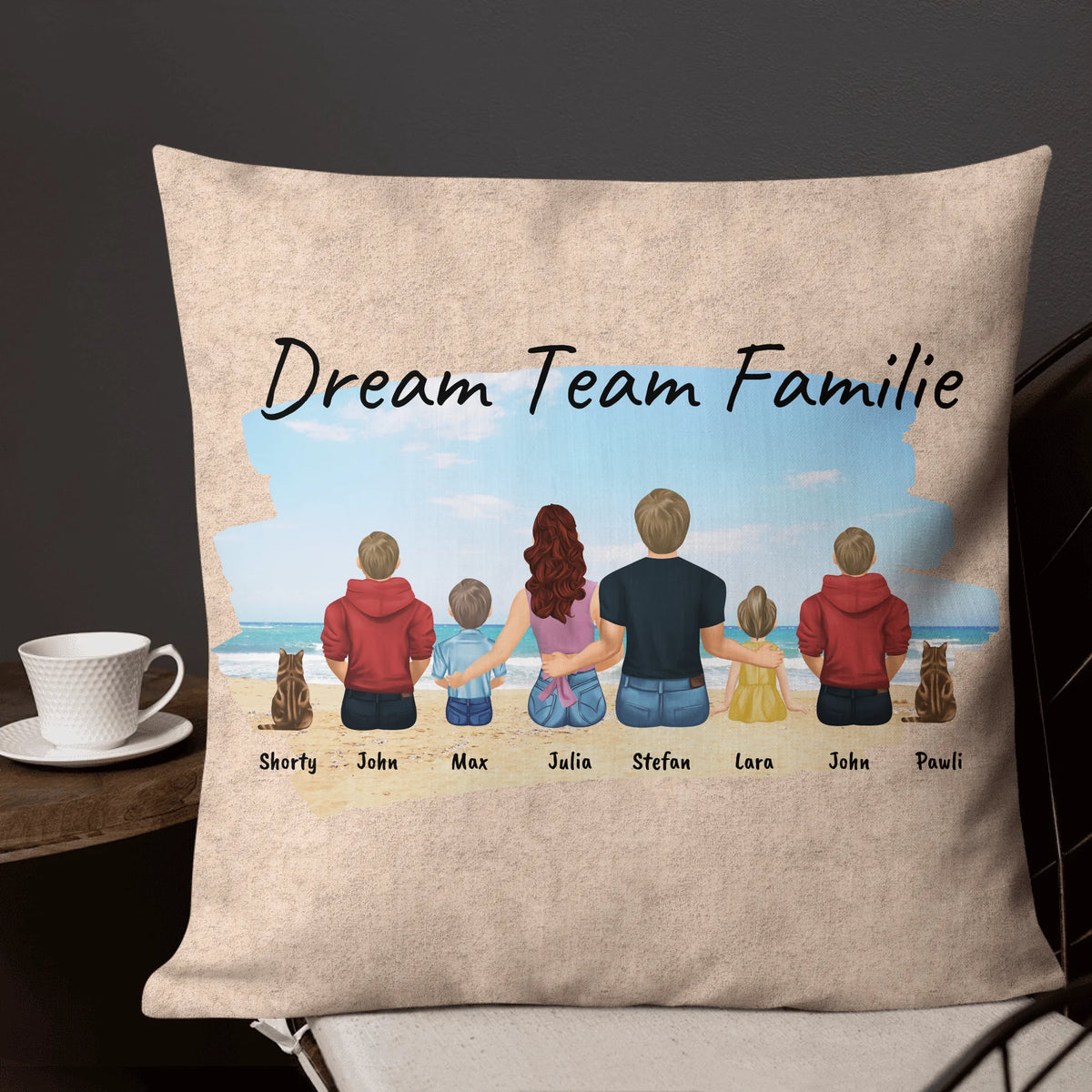 Personalisiertes Kissen: I Love You to the Moon and Back - individuelles Oma & Enkel Kissen | Personalize Palace