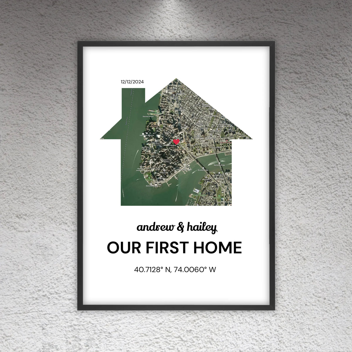 Unser erstes Zuhause - individuelles Stadtkarten-Poster | Personalize Palace