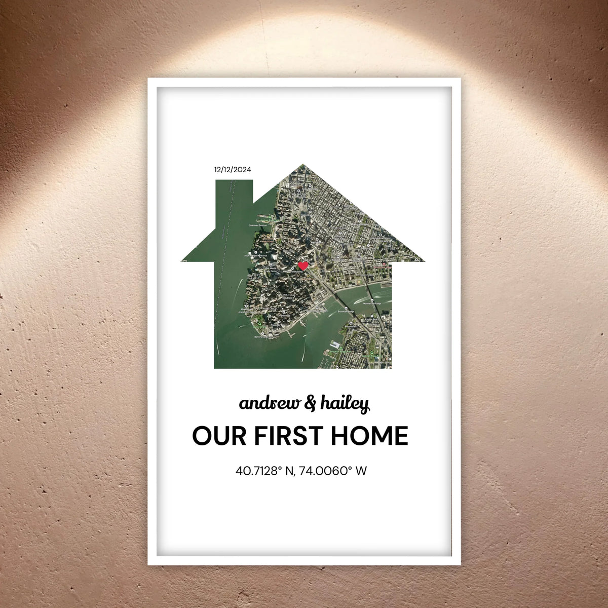 Unser erstes Zuhause - individuelles Stadtkarten-Poster | Personalize Palace