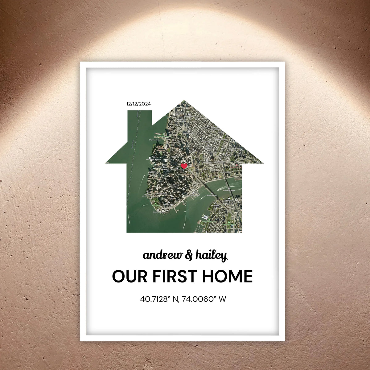 Unser erstes Zuhause - individuelles Stadtkarten-Poster | Personalize Palace