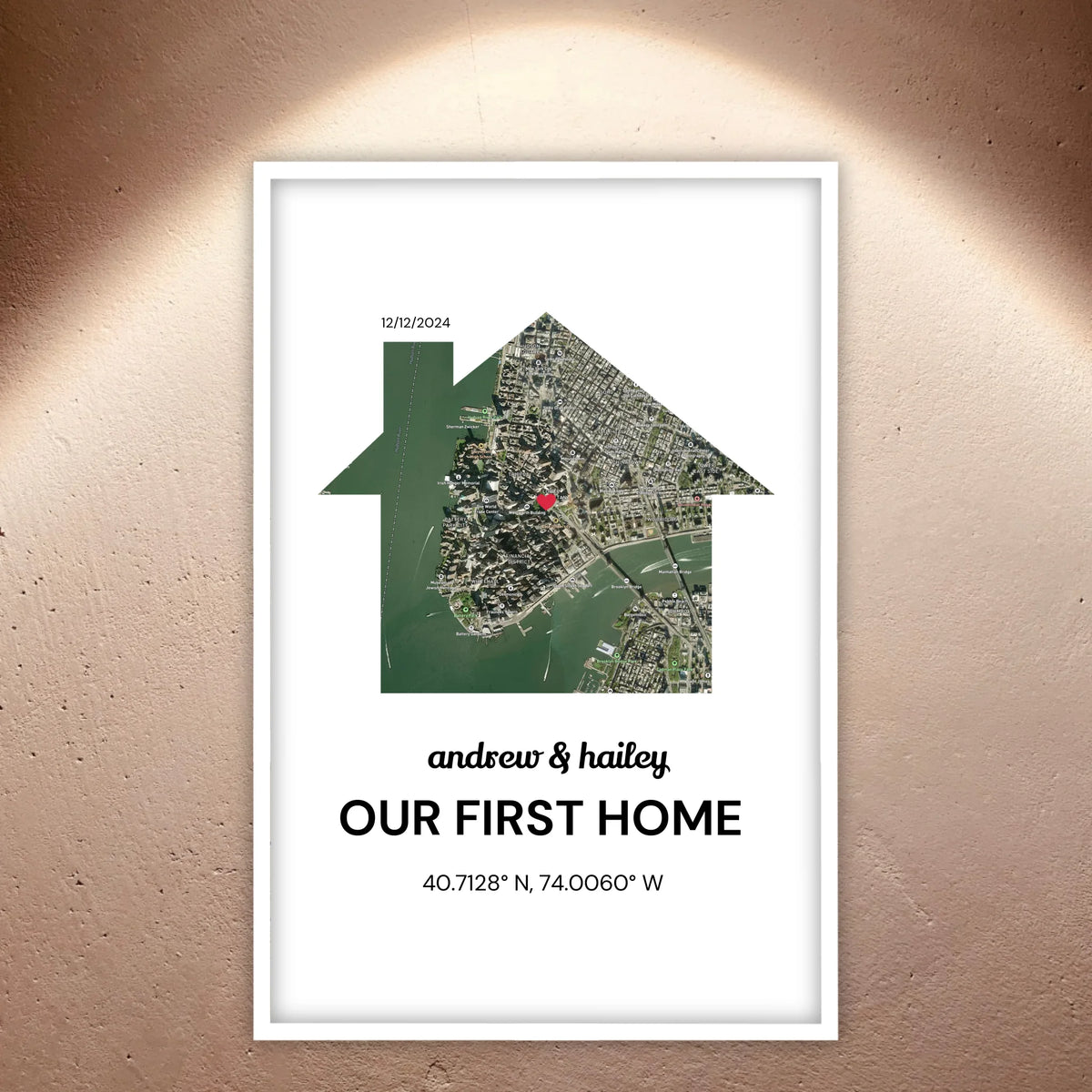 Unser erstes Zuhause - individuelles Stadtkarten-Poster | Personalize Palace