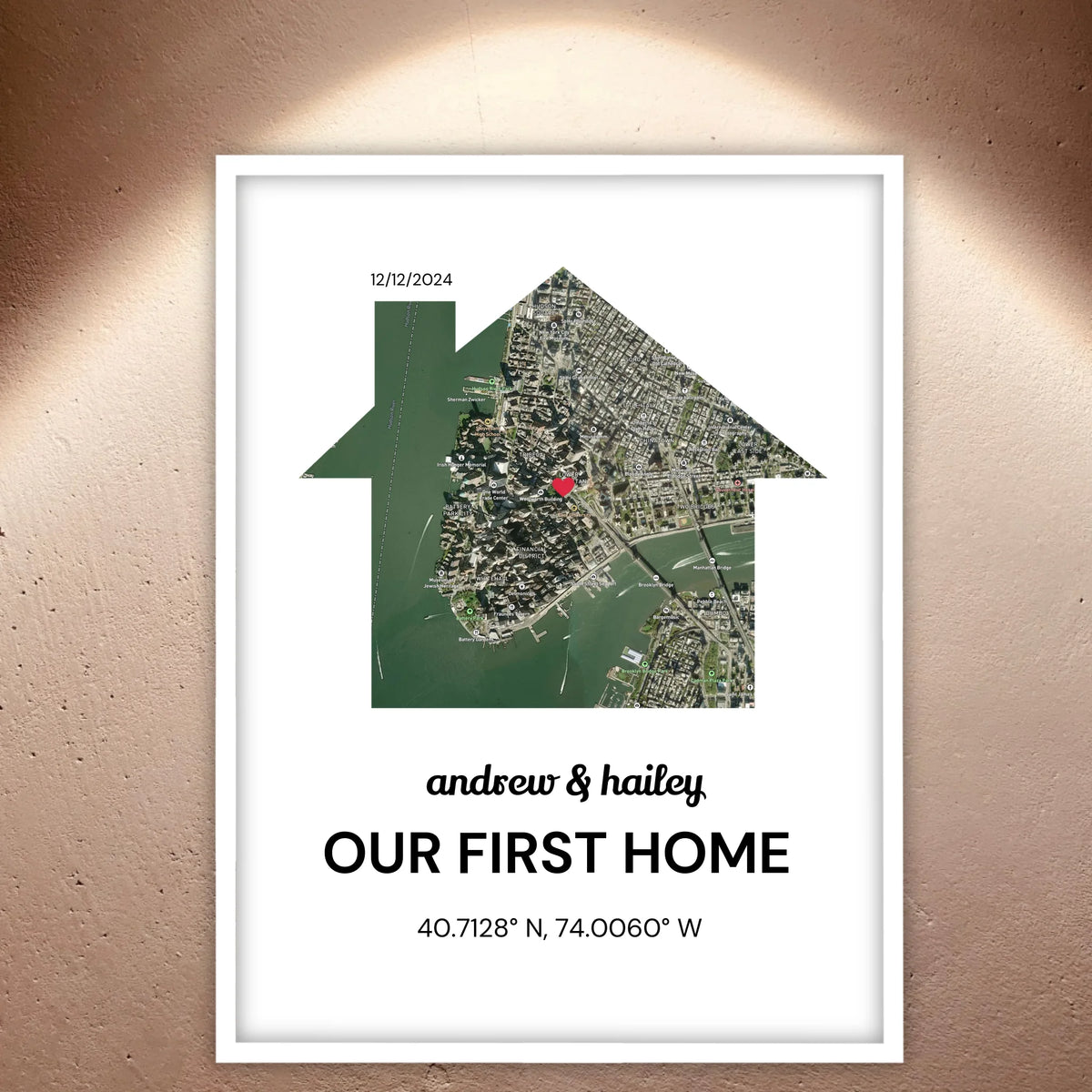 Unser erstes Zuhause - individuelles Stadtkarten-Poster | Personalize Palace