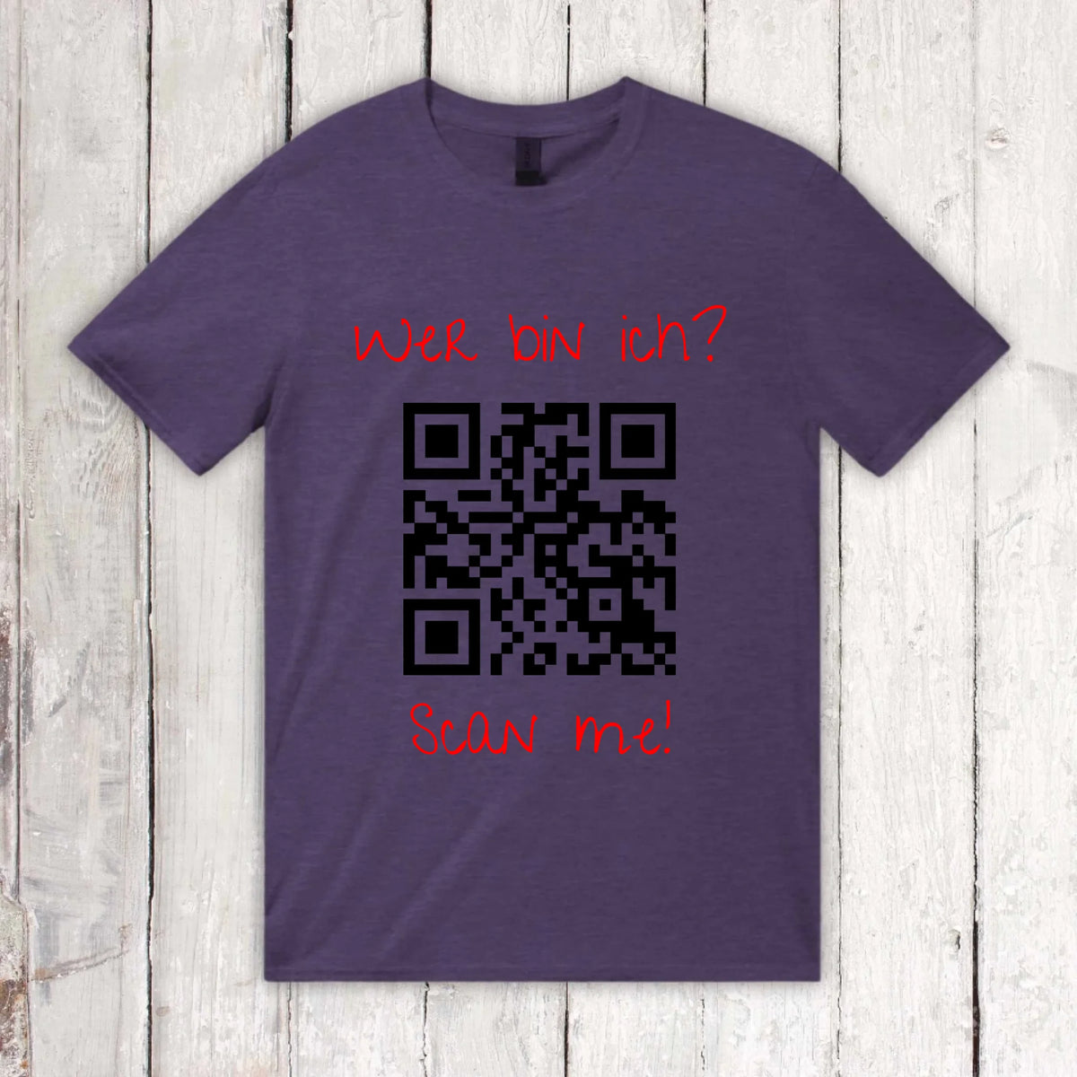 dein QR-Code | Strichcode mit Text - individuelles T-Shirt | Personalize Palace